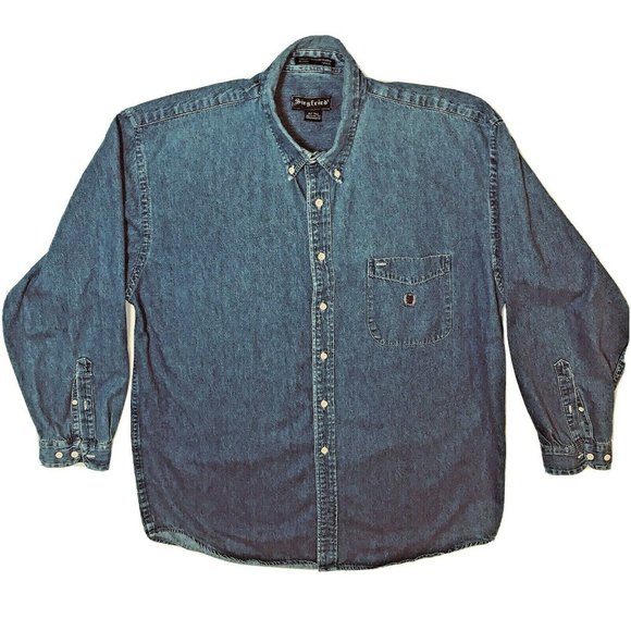 XLT Mens Siegfried Button Down Collar Denim Blue S - Picture 1 of 12
